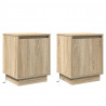 Szafka Nocna 2 pcs Dąb Sonoma 39 x 34,5 x 50 cm