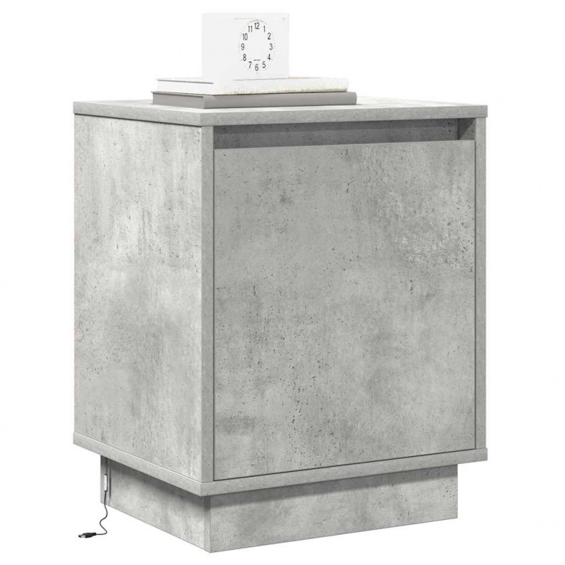 Szafka Nocna 2 pcs Betonowy szary 39 x 34,5 x 50 cm