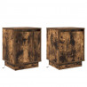 Szafka Nocna z 2 pcs Dąb wędzony 39 x 34.5 x 50 cm
