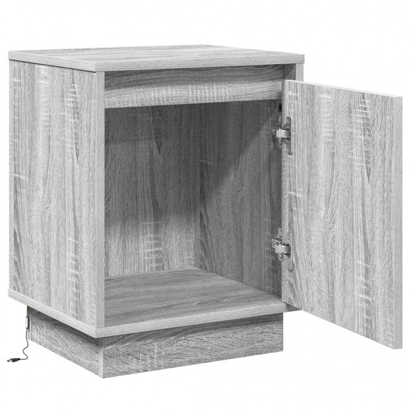 Szafka Nocna 2 pcs Szary 39 x 34,5 x 50 cm