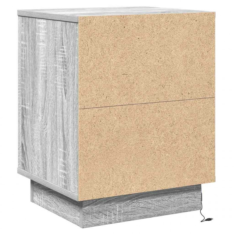 Szafka Nocna 2 pcs Szary 39 x 34,5 x 50 cm