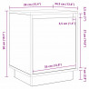 Szafka Nocna 2 pcs Szary 39 x 34,5 x 50 cm
