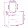 Toaletka Stare drewno 100 x 40 x 130 cm Materiał drewnopochodny