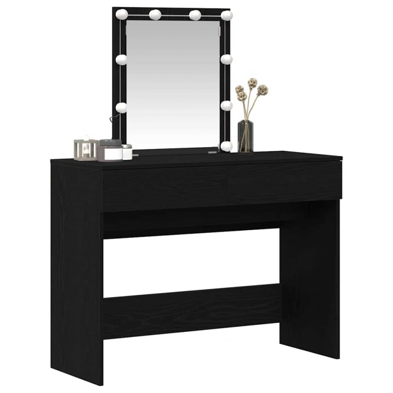 Toaletka Czarny Dąb 100 x 40 x 130 cm Materiał drewnopochodny