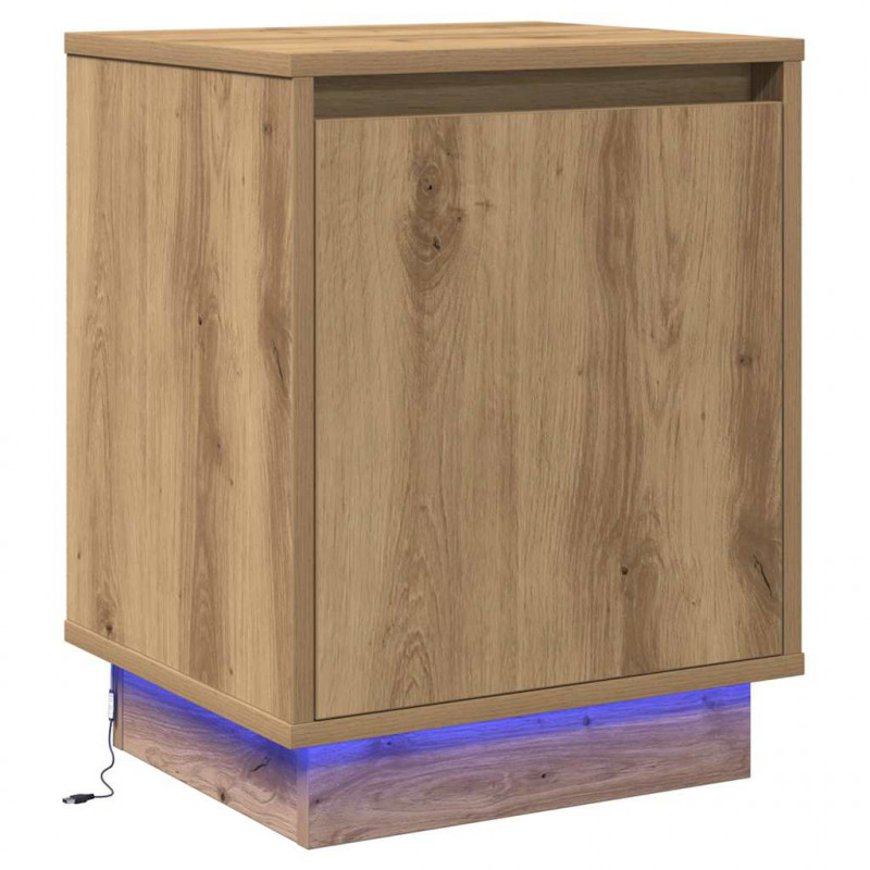 Szafka Nocna 2 pcs Dąb rzemieślniczy 39 x 34,5 x 50 cm