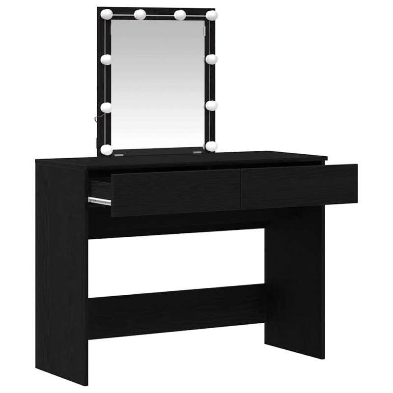 Toaletka Czarny Dąb 100 x 40 x 130 cm Materiał drewnopochodny