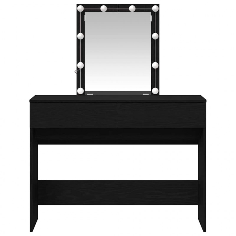 Toaletka Czarny Dąb 100 x 40 x 130 cm Materiał drewnopochodny