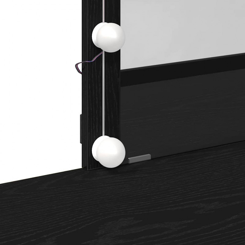 Toaletka Czarny Dąb 100 x 40 x 130 cm Materiał drewnopochodny