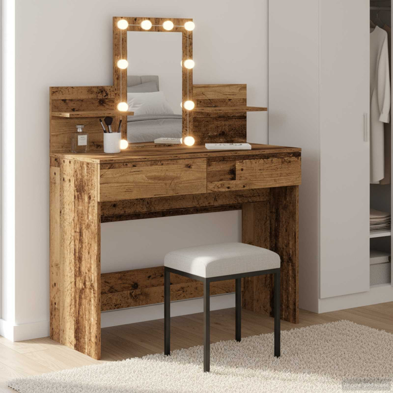Toaletka Stare drewno 100 x 40 x 130 cm Materiał drewnopochodny