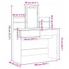 Toaletka Stare drewno 100 x 40 x 130 cm Materiał drewnopochodny