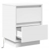 Szafka Nocna z szufladą 2 pcs Biały 39 x 34,5 x 50 cm