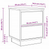 Szafka Nocna z szufladą 2 pcs Biały 39 x 34,5 x 50 cm