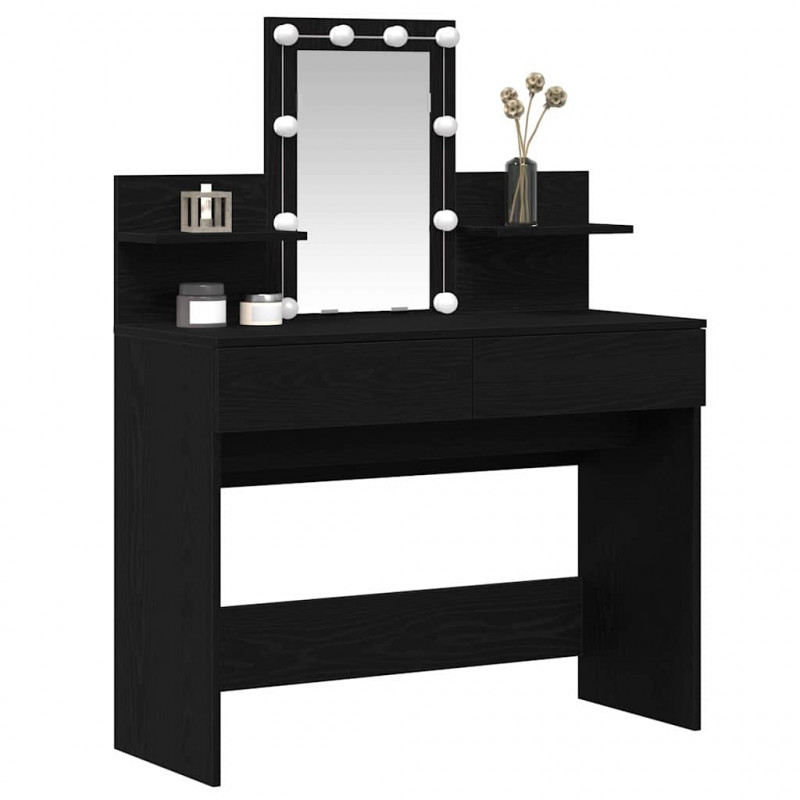 Toaletka Czarny Dąb 100 x 40 x 130 cm Materiał drewnopochodny