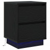 Szafka Nocna z szufladą 2 pcs Czarny Dąb 39 x 34,5 x 50 cm