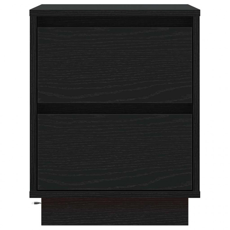 Szafka Nocna z szufladą 2 pcs Czarny Dąb 39 x 34,5 x 50 cm