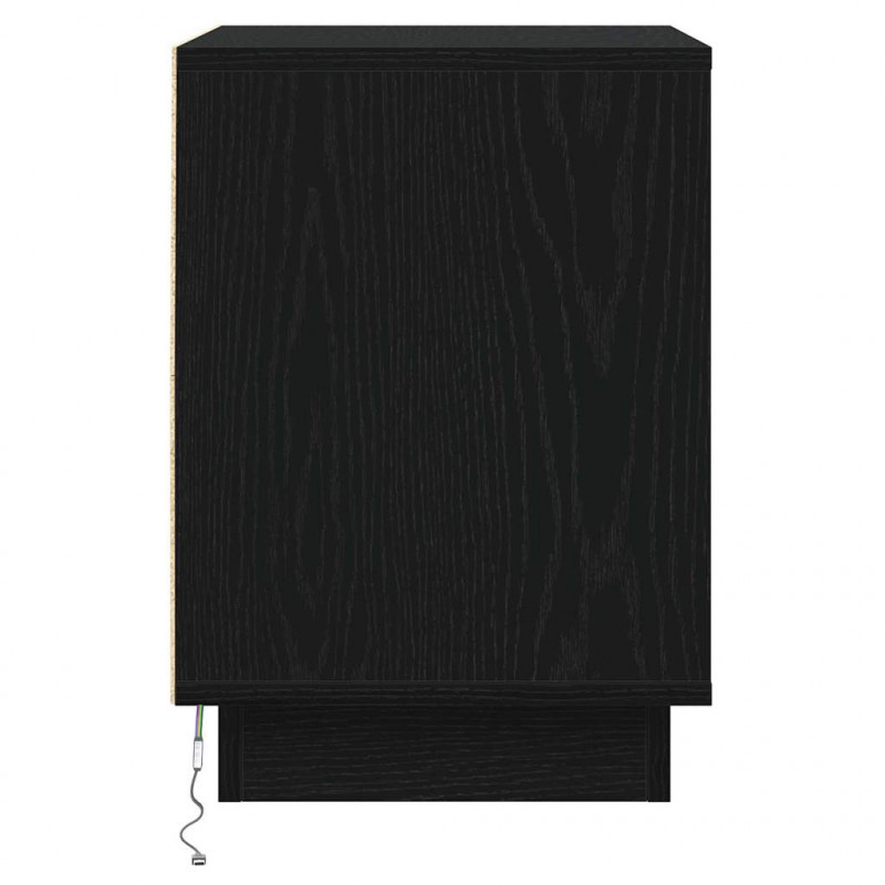 Szafka Nocna z szufladą 2 pcs Czarny Dąb 39 x 34,5 x 50 cm
