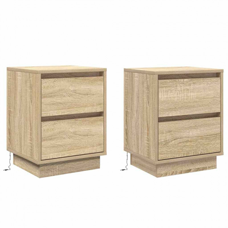 Szafka Nocna z szufladą 2 pcs Dąb Sonoma 39 x 34,5 x 50 cm