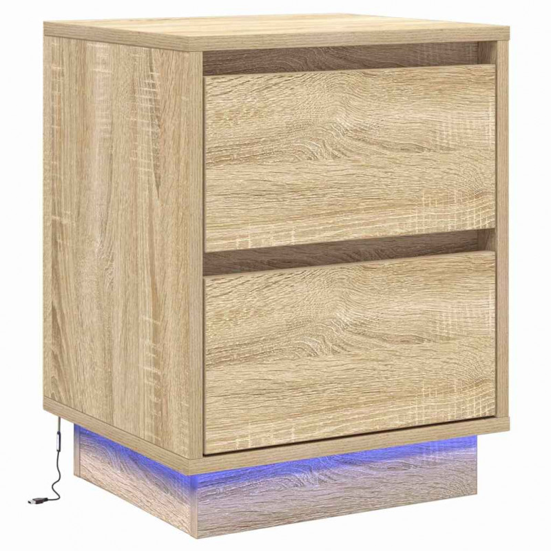 Szafka Nocna z szufladą 2 pcs Dąb Sonoma 39 x 34,5 x 50 cm