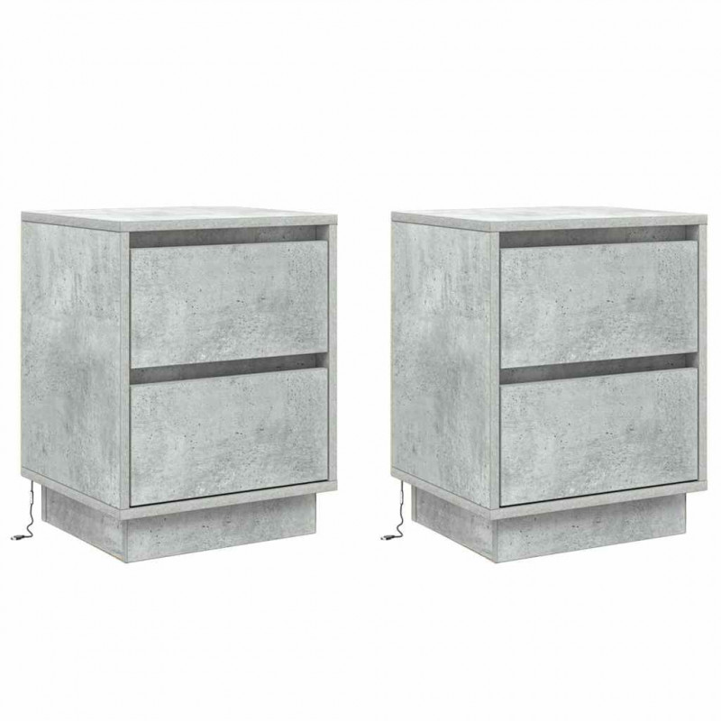 Szafka Nocna z szufladą 2 pcs Betonowy szary 39 x 34,5 x 50 cm