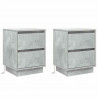Szafka Nocna z szufladą 2 pcs Betonowy szary 39 x 34,5 x 50 cm