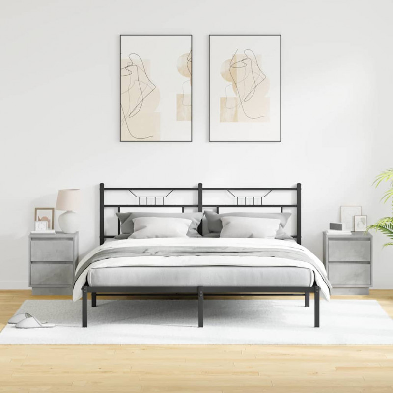 Szafka Nocna z szufladą 2 pcs Betonowy szary 39 x 34,5 x 50 cm