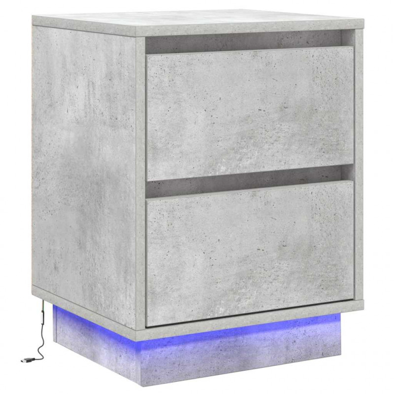 Szafka Nocna z szufladą 2 pcs Betonowy szary 39 x 34,5 x 50 cm