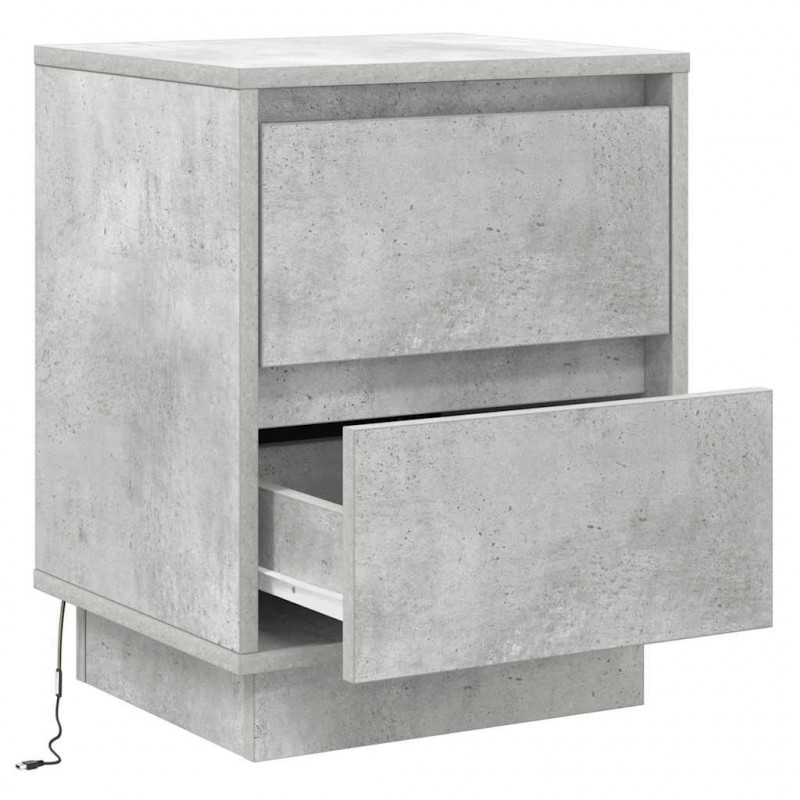 Szafka Nocna z szufladą 2 pcs Betonowy szary 39 x 34,5 x 50 cm