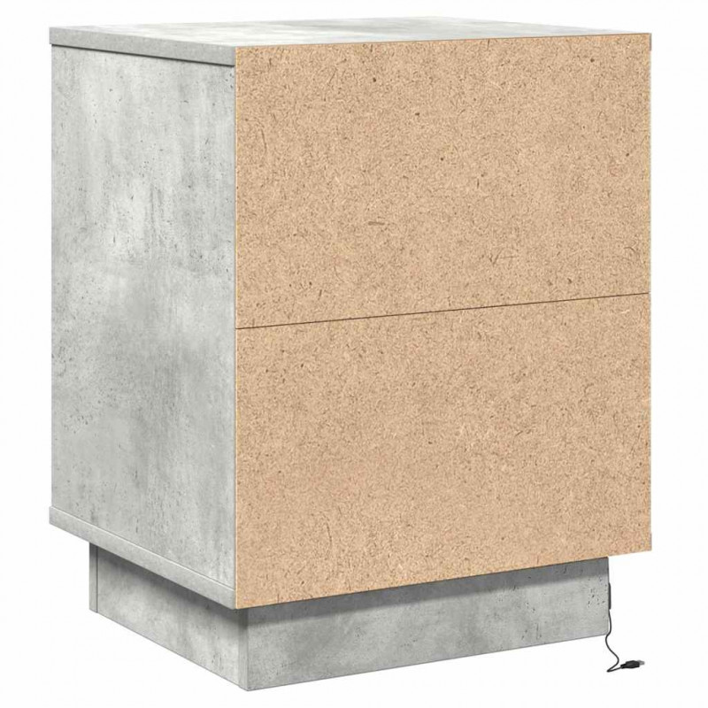 Szafka Nocna z szufladą 2 pcs Betonowy szary 39 x 34,5 x 50 cm