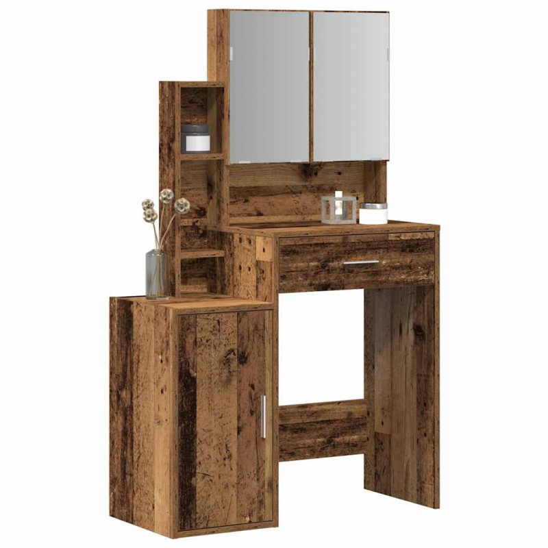 Toaletka Stare drewno 80 x 35 x 132 cm Materiał drewnopochodny