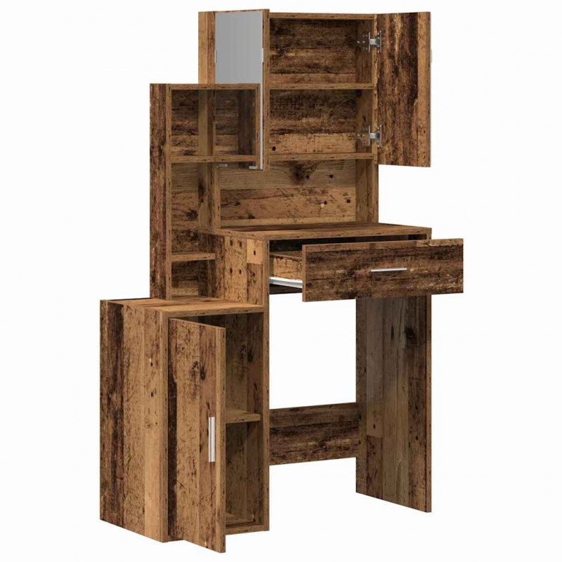 Toaletka Stare drewno 80 x 35 x 132 cm Materiał drewnopochodny