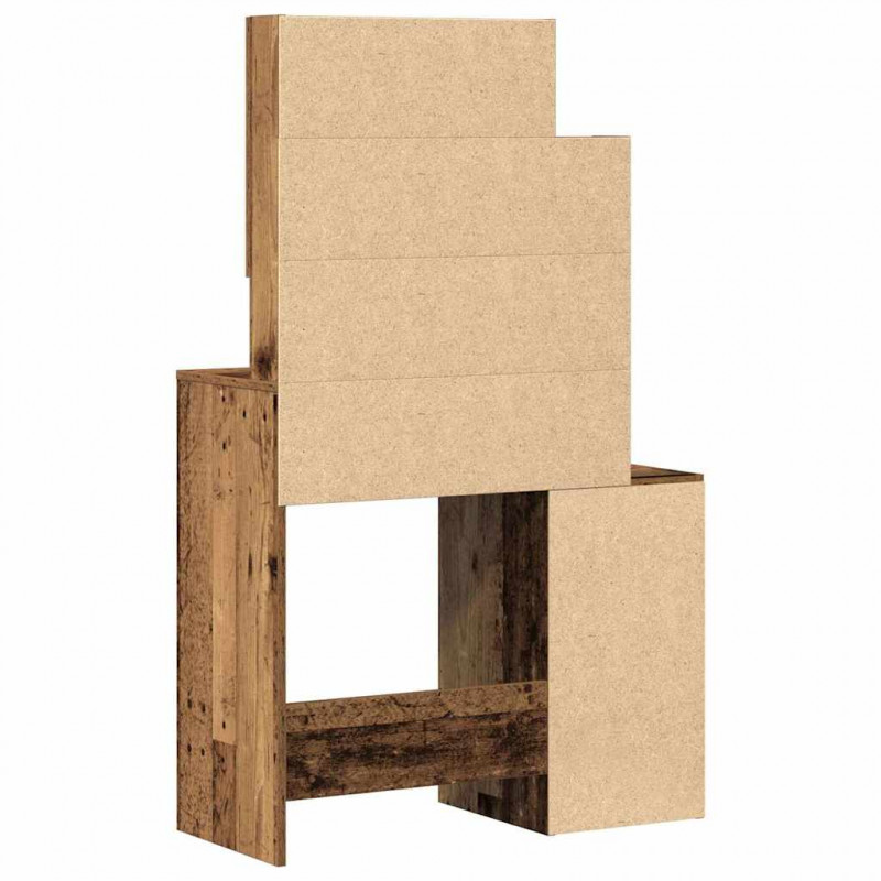 Toaletka Stare drewno 80 x 35 x 132 cm Materiał drewnopochodny