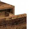 Toaletka Stare drewno 80 x 35 x 132 cm Materiał drewnopochodny
