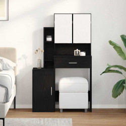 Toaletka Czarny Dąb 80 x 35 x 132 cm Materiał drewnopochodny