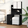 Toaletka Czarny Dąb 80 x 35 x 132 cm Materiał drewnopochodny