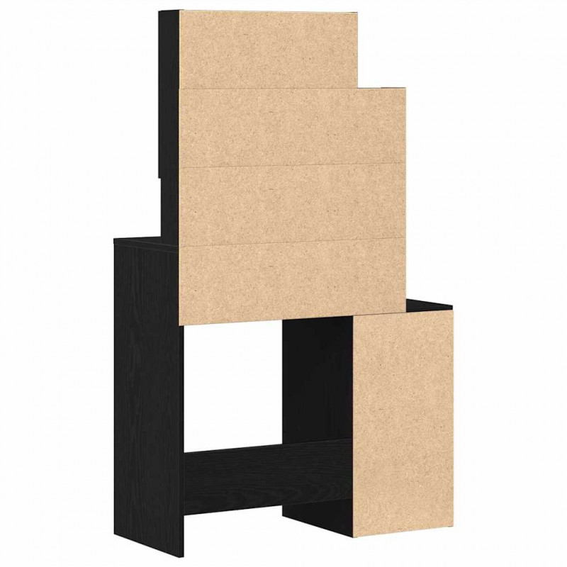 Toaletka Czarny Dąb 80 x 35 x 132 cm Materiał drewnopochodny