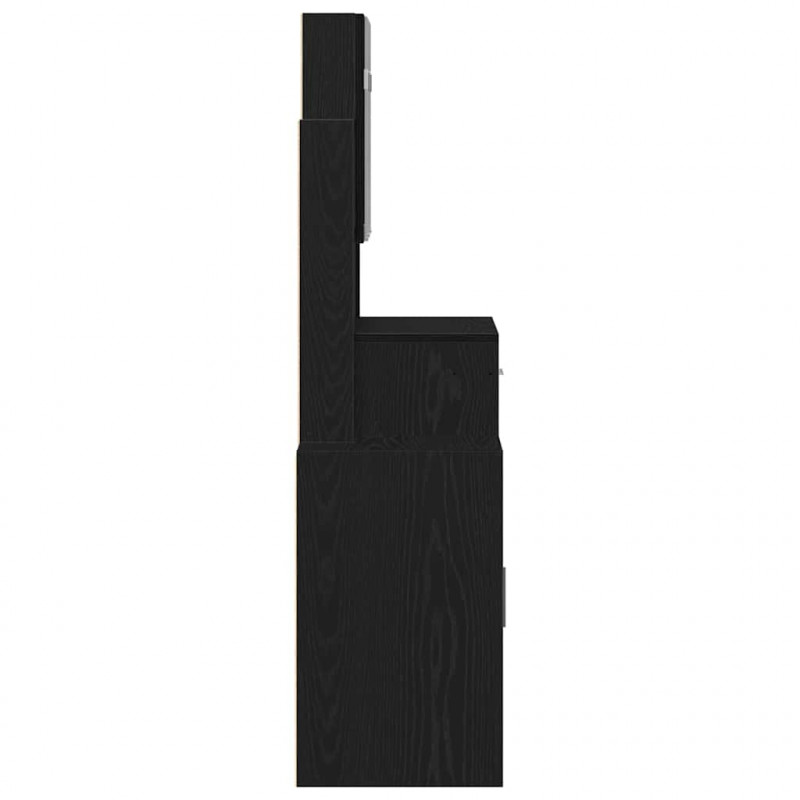 Toaletka Czarny Dąb 80 x 35 x 132 cm Materiał drewnopochodny
