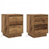 Szafka Nocna z szufladą 2 pcs Stare drewno 39 x 34,5 x 50 cm