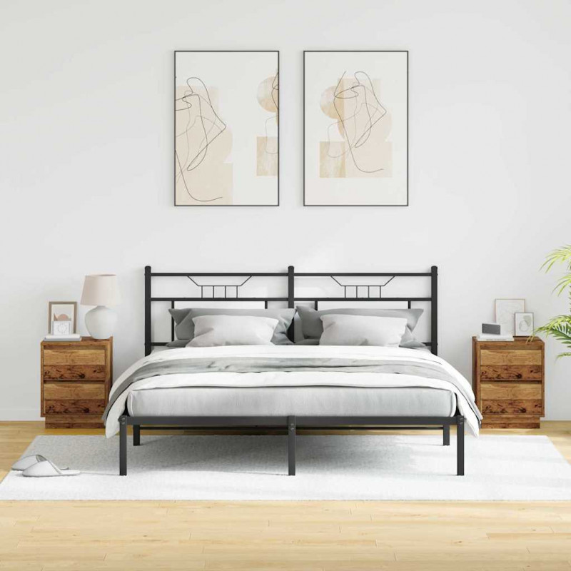 Szafka Nocna z szufladą 2 pcs Stare drewno 39 x 34,5 x 50 cm