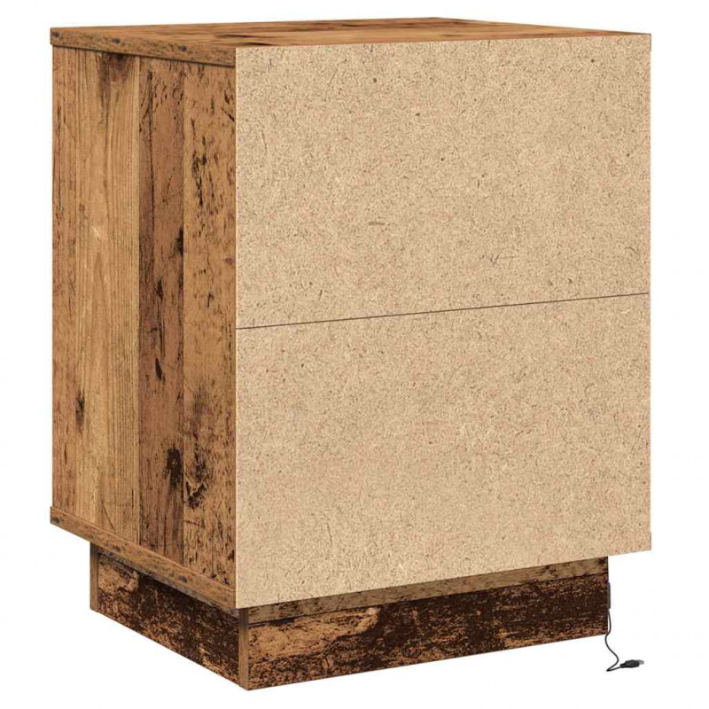 Szafka Nocna z szufladą 2 pcs Stare drewno 39 x 34,5 x 50 cm