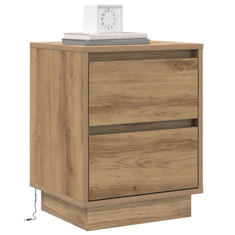 Szafka Nocna 2 pcs Dąb rzemieślniczy 39 x 34,5 x 50 cm