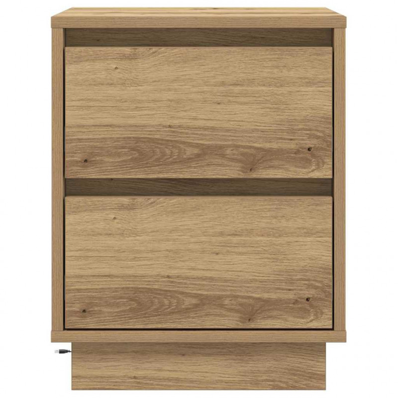 Szafka Nocna 2 pcs Dąb rzemieślniczy 39 x 34,5 x 50 cm