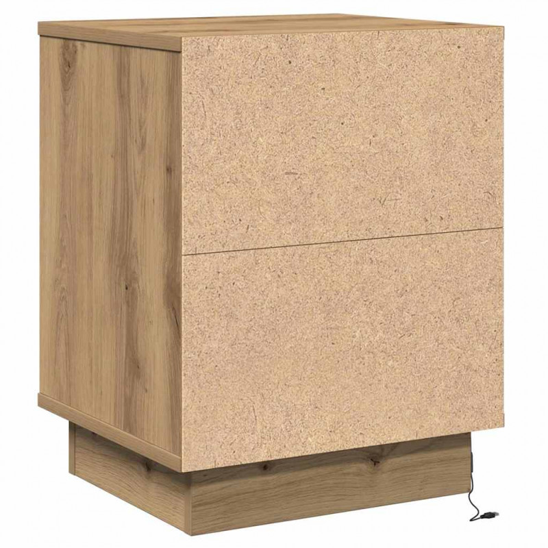 Szafka Nocna 2 pcs Dąb rzemieślniczy 39 x 34,5 x 50 cm