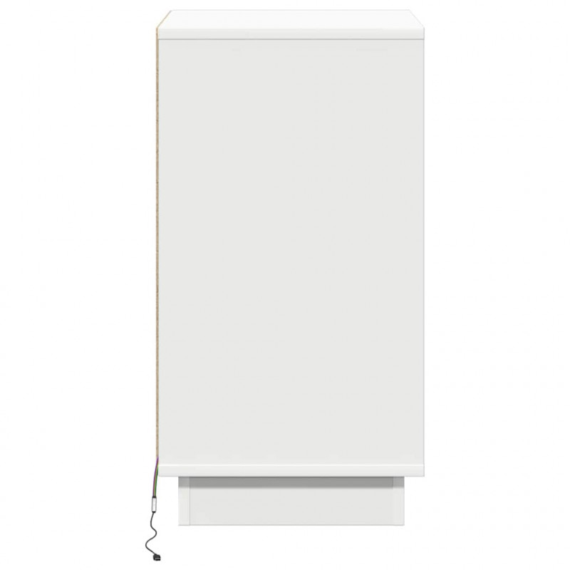 Szafka Nocna Biały 39 x 34,5 x 65 cm Materiał drewnopochodny