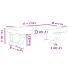 Półka ścienna pod umywalkę, stal i lite drewno bukowe