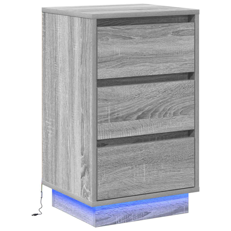 Szafka Nocna Szary 39 x 34,5 x 65 cm Materiał drewnopochodny