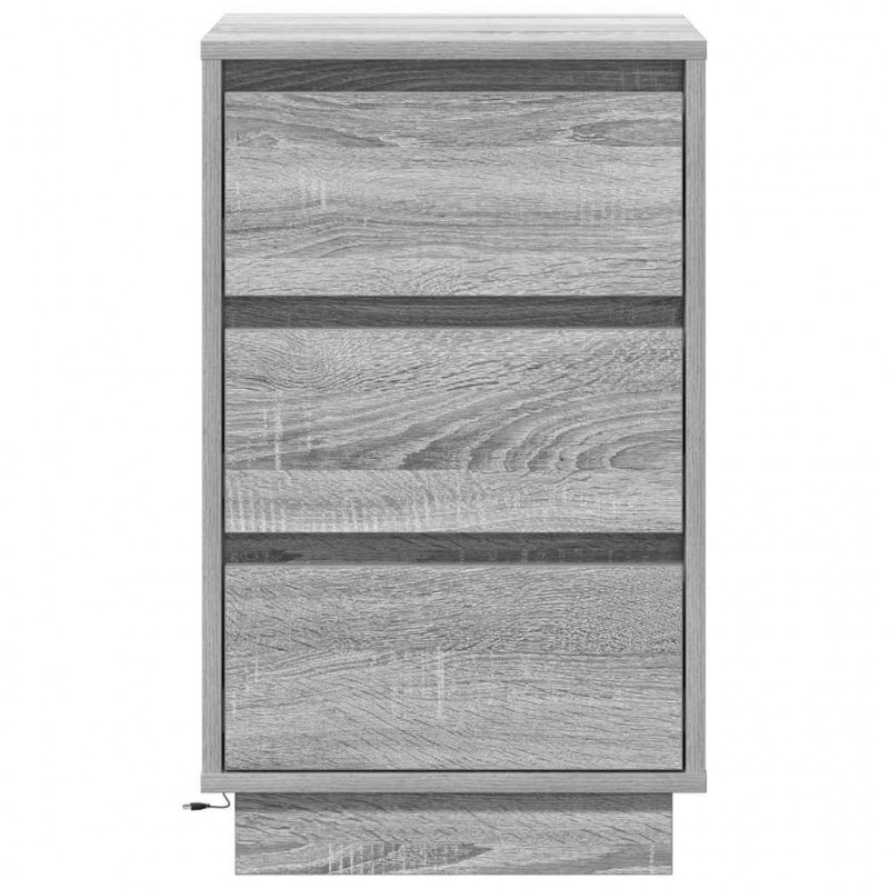 Szafka Nocna Szary 39 x 34,5 x 65 cm Materiał drewnopochodny