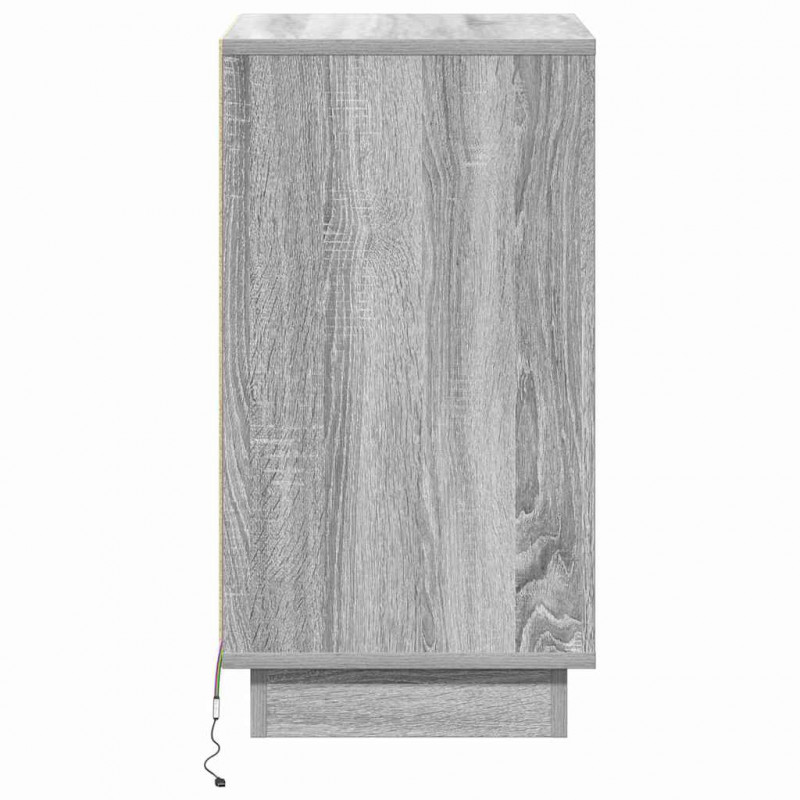 Szafka Nocna Szary 39 x 34,5 x 65 cm Materiał drewnopochodny