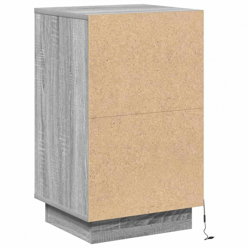 Szafka Nocna Szary 39 x 34,5 x 65 cm Materiał drewnopochodny