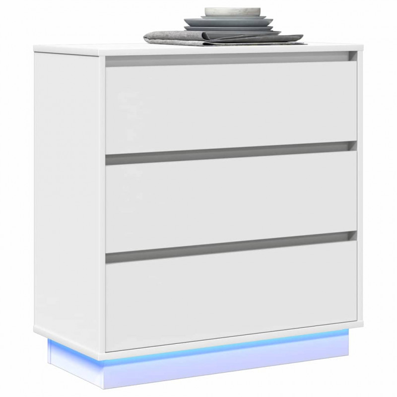 Szafka Nocna Biały 71 x 34,5 x 75 cm Materiał drewnopochodny
