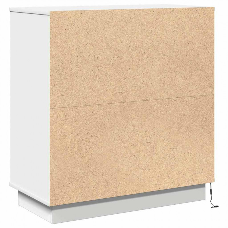 Szafka Nocna Biały 71 x 34,5 x 75 cm Materiał drewnopochodny